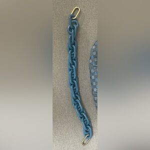 Clare V. Blue Chain Strap Accessory